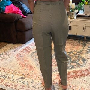 Mixed Blues Vintage High Waist Micro Houndstooth Tapered Trouser Pants 4